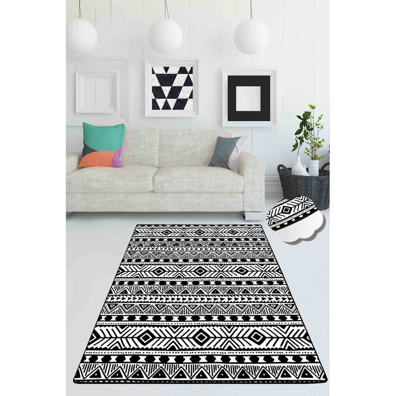 Premium Washable Carpet (6.6 x 9.5 ft), 100% Polyester, 0.2 in Pile Height | Antibacterial, Non-Slip Underside, Machine Washable | Ideal for Living Room, Bedroom & Office – Soft, Durable, Easy Care