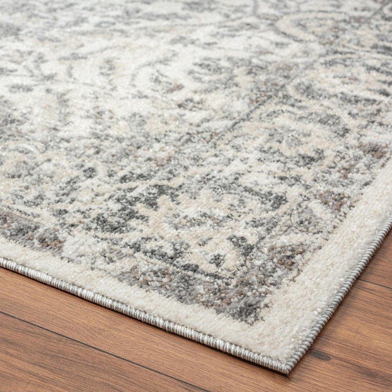 Tapis oriental argenté 5X7 Iser, Rectangle 6 pi x 9 pi
