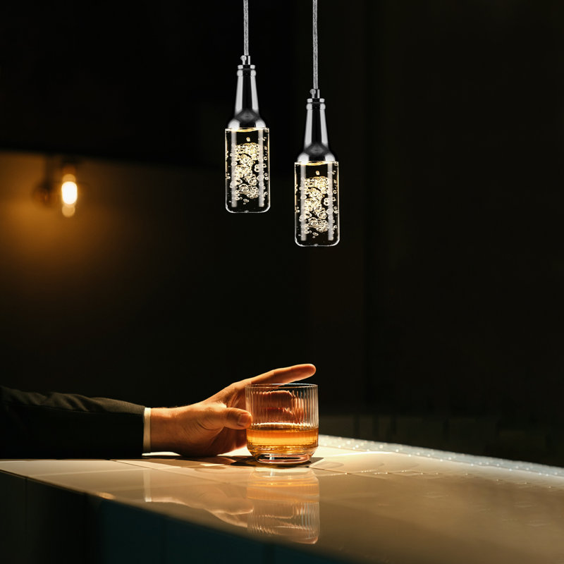  Luminaire suspendu cylindrique à 2 lumières DEL