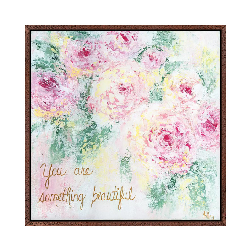 Something Beautiful by Ashley Bradley - Print on Canvas, Classic Brown Wood Framed, 66.04 cm H x 66.04 cm W