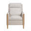 Fauteuil inclinable blanc-gris rayé Farmhouse