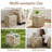 Square MGO Outdoor Side Table – Wood Grain Patio End Table, No Assembly