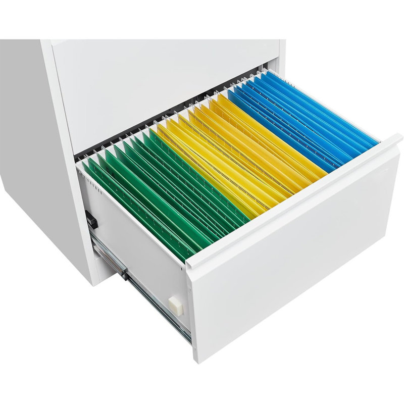 3-Drawer Lateral File Cabinet with Lock, Filing Cabinet for Legal/Letter/A4 Files, White