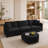 107 Inch Modular Sectional Sofa With Reversible Chaise Ottoman And Storage Pockets