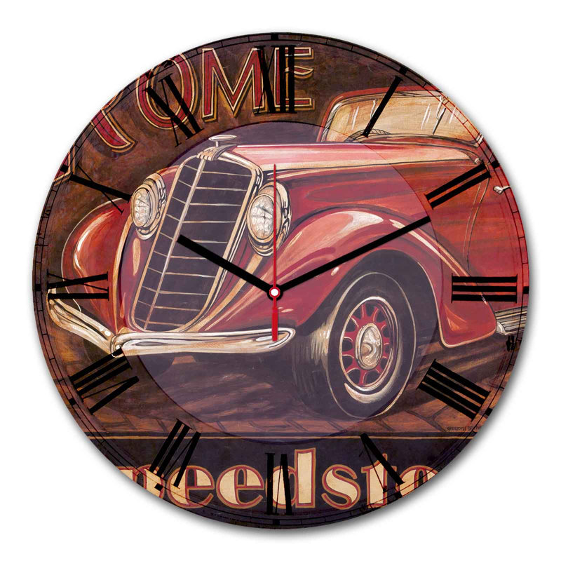 Horloge murale élégante Elegant, 11,8 pouces de diamètre | 100% panneau de fibres à densité moyenne avec une épaisseur de 0,2 pouce | Design élégant pour la maison ou le bureau | La montre moderne ajoute de la sophistication à n'importe quel espa