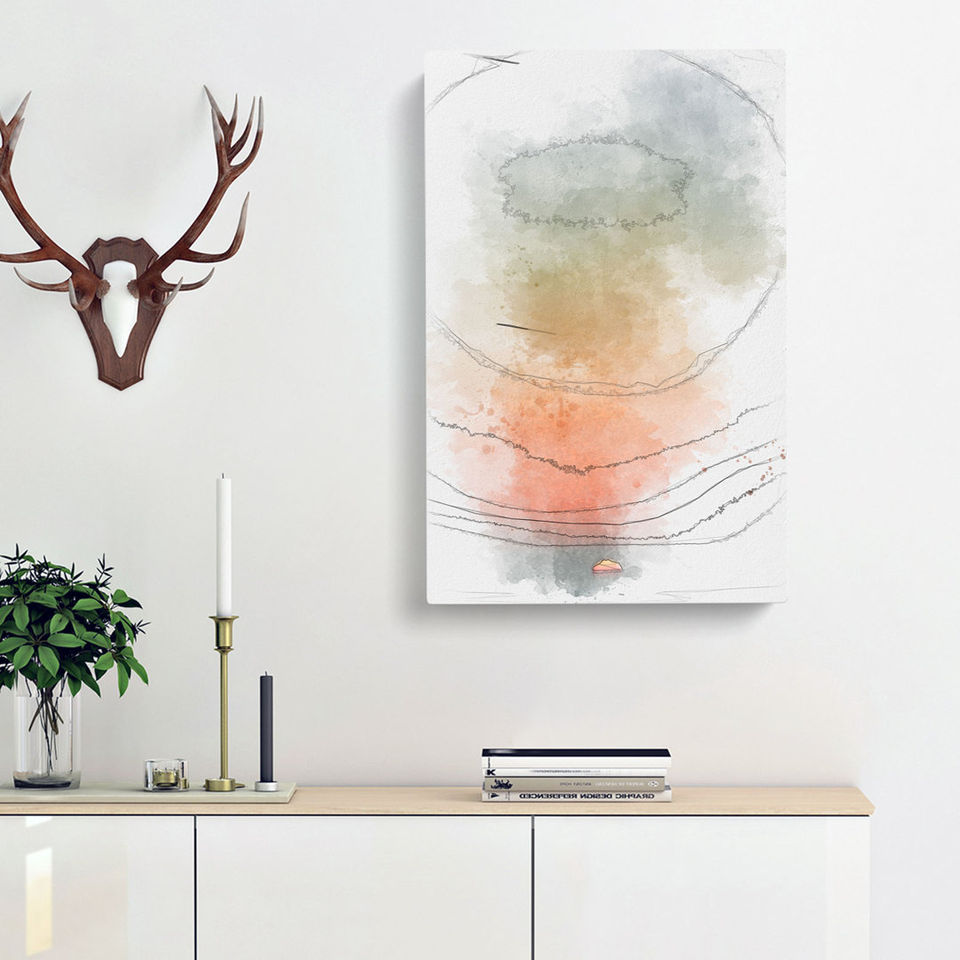 Glorious Sunset - Wrapped Canvas Drawing - Wrapped Canvas