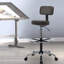 Chaise à genoux en similicuir Dakotta, tabouret à dessin pour le bureau, studio, tabouret à roulettes réglable en hauteur-923111554