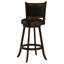 2Pcs Chestnut And Black Bar Stools - Suitable For Various Leisure Activities With Stable Footrest & Swivel   Of 2  Ideal A Relaxed Socializing Atmosphere