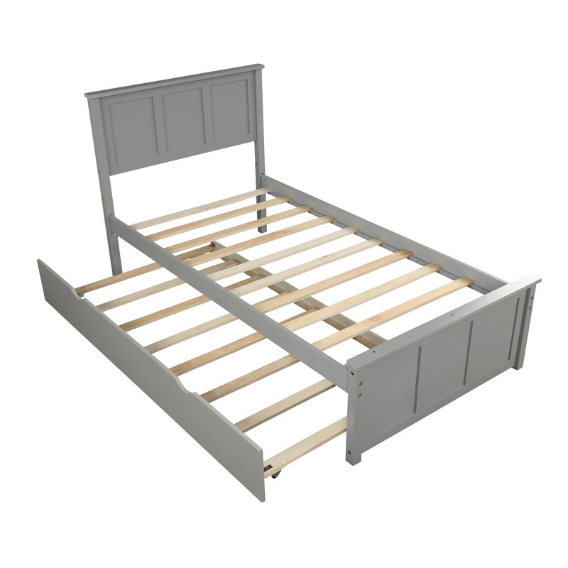 Lit plateforme avec couchette, cadre, Gris
