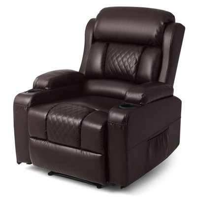 Fauteuil inclinable manuel chauffant avec télécommande Red Barrel Studio®