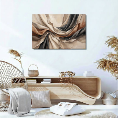 Ensemble de 1 tableau mural en toile drapée
