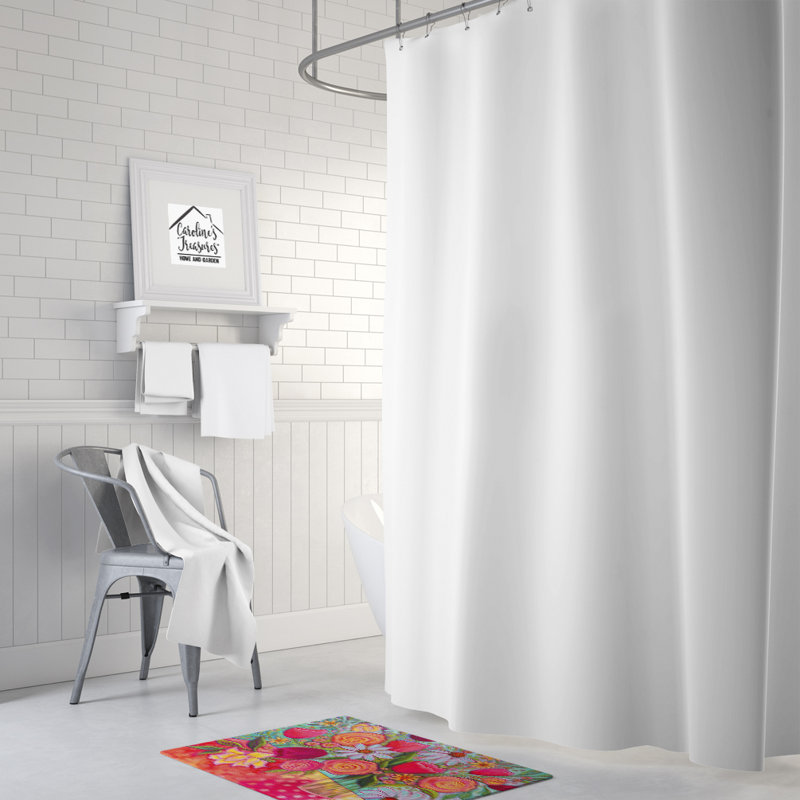 Tapis pour salle de bain à pois en mousse viscoélastique