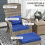 Chaise Adirondack de patio en osier avec repose-pieds, fauteuil d'extérieur avec coussins-1219630532