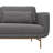 Ciabhan 77" Wide Square Arm Sofa in Fabric with Antique Brass Metal Legs-187146520