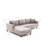 Modern Corner Sofa in Cream, Beech Wood Frame, 101.6 x 32.7 x 71.3 Inches | 100% Polyester/Linen, 15.0 cm DNS Foam Seating, Fiber-Filled Cushions, Stylish Scandinavian Design for Contemporary Living Rooms-1989881842-1971381011