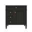 Meuble-lavabo de 30 po sans lavabo supérieur, armoire de rangement contemporaine avec 2 tiroirs et un compartiment rabattable-563754708-563754697