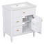 Meuble-lavabo 30 po avec lavabo, meuble-lavabo avec un tiroir rabattable et deux tiroirs, tablette réglable-89345133