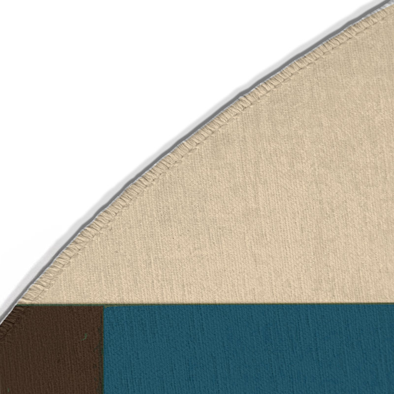 Fractured Fields Indoor And Outdoor Area Rug, Round 5'