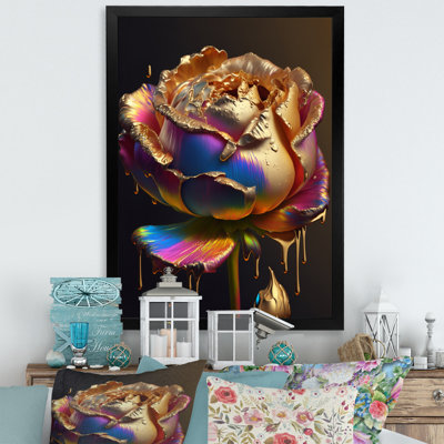 «Larra Rainbow Peony», impression sur toile