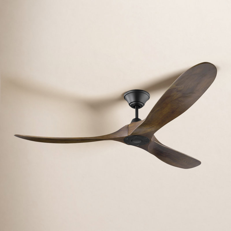 Obsidian Ceiling Fan, Matte Black with Dark Walnut Blades, 60 inches