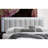 Contemporary Full Size Bed With Gray Wool Upholstery, Channel Tufting And Built-In Led Lights, Platform Setup Upholstered Headboard Structure
