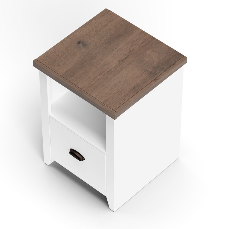 Classeur nautique 22 po, patiné, blanc délavé, peuplier massif, bureau, mobilier de bureau, utilisation côtière sans assemblage, Jasmine blanc délavé, bois massif, meubles