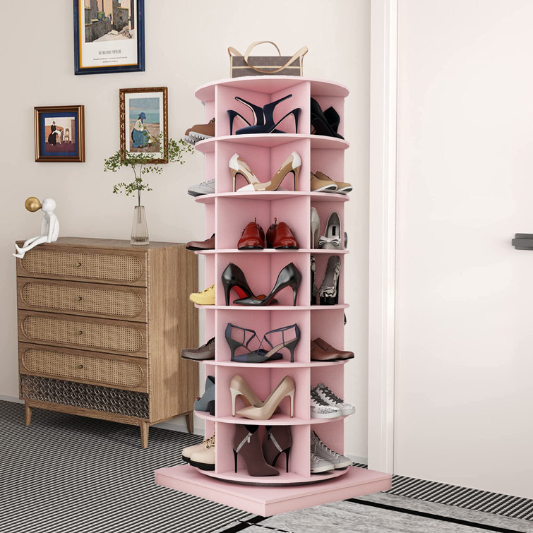 Easy Assemble Shoe Rack - 4-Tier, Rose Gold – Modern Rugs and Decor