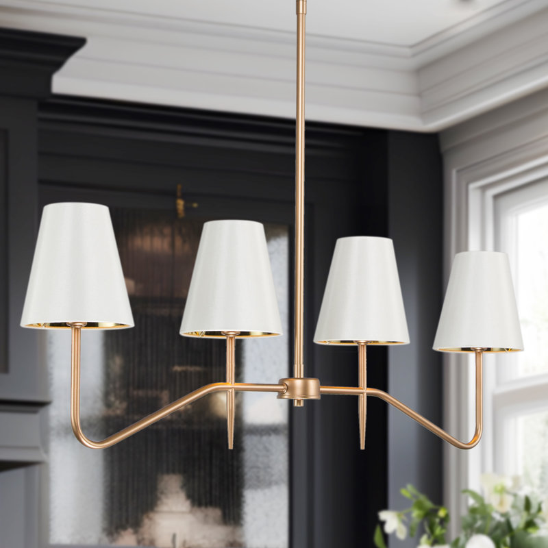 Luminaire suspendu pour îlot de cuisine classique à 4 lumières à intensité variable Abbiney