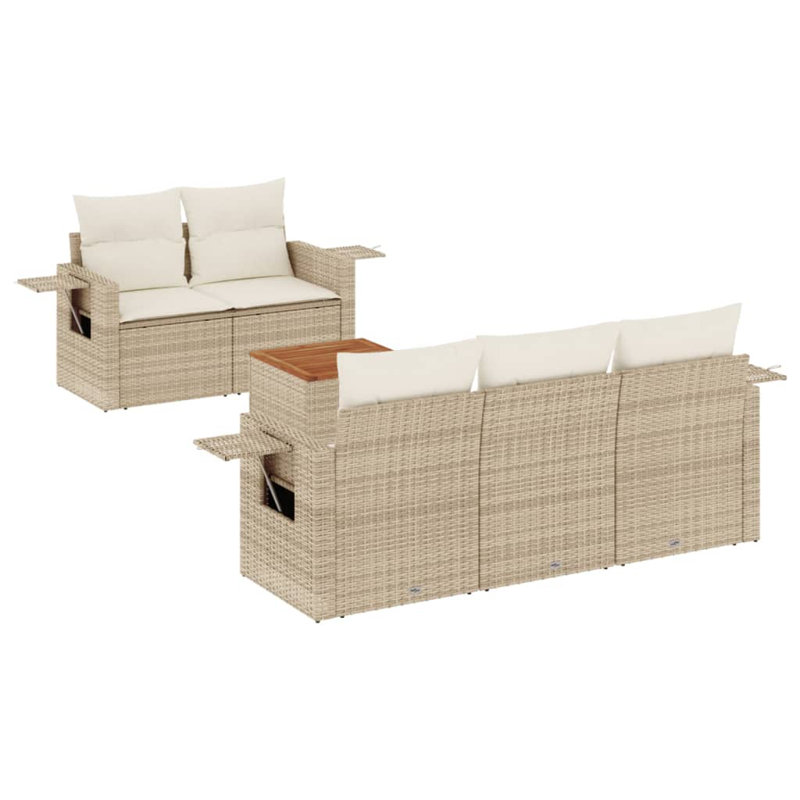  Ensemble de canapé de jardin beige