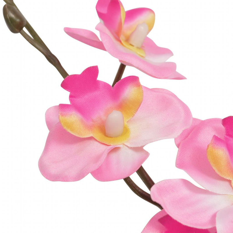 30cm Faux Flowering Plant in Pot, Pink