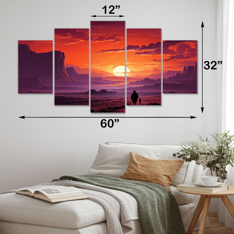 Améthyste Desert Sands Journey III - désert, art mural sur toile