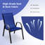 Patio Set of 4 Dining Chairs Stackable Armrest Space Saving Garden Patio Navy-510154738