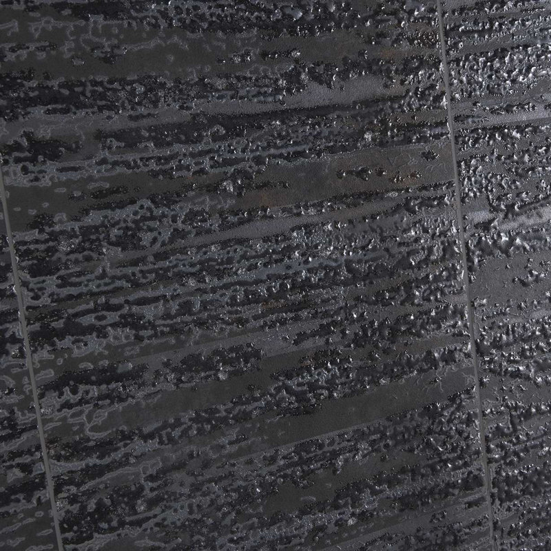 Twilight 12X48 Metal Look Porcelain Tile, Deco Dark
