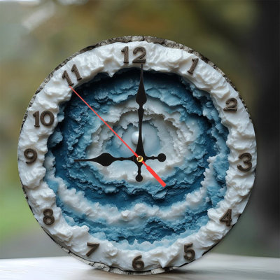 Horloge en résine Ocean Wave