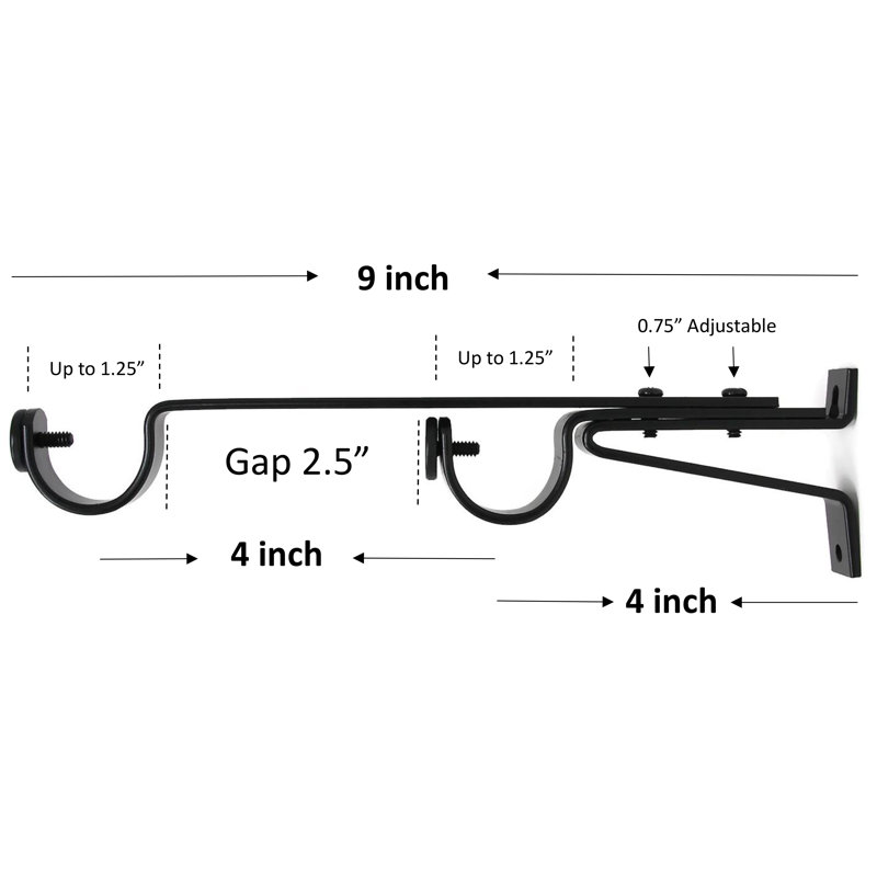 Philips 2'' Mounting Bracket, Black