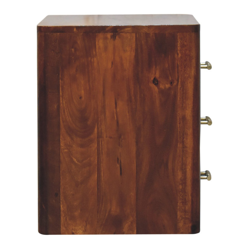 Table de chevet 18 po en bois massif brun 18 po