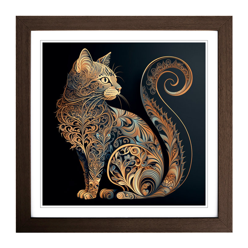 Single Picture Frame Print on Wood, Walnut