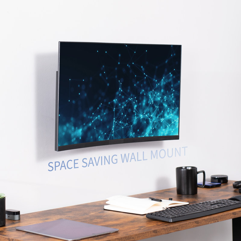 VIVO Black Steel Adjustable Wall Mount for 17-32 Inch Monitors
