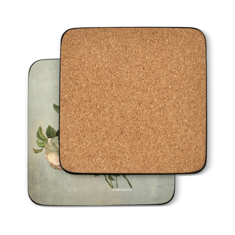 Pimpernel Antique Roses Coasters 4"X 4"