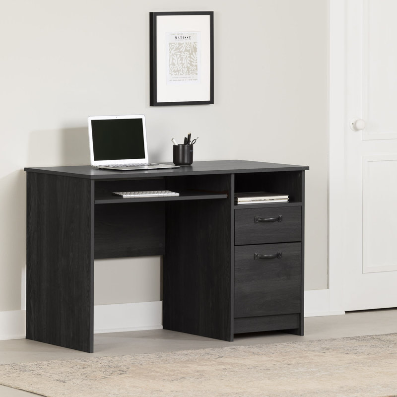 Tassio Computer Desk, Gray Oak
