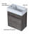 18.1'' Single Bathroom Vanity with Resin Top-609780561