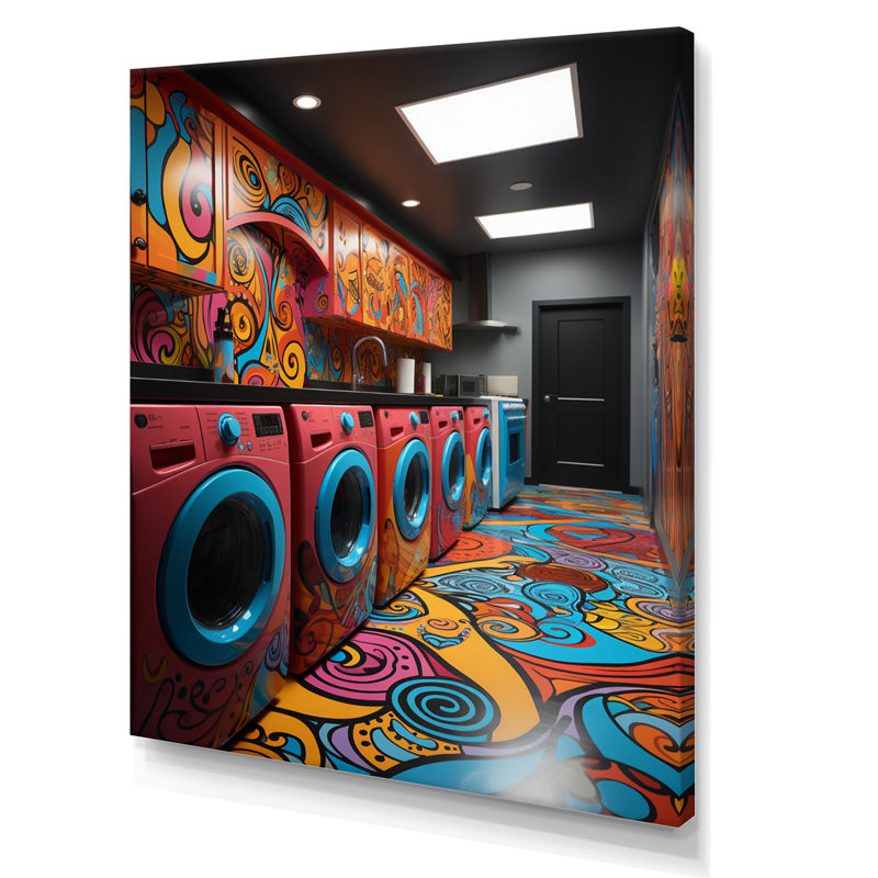 Blanchisserie, impression artistique sur toile II, H 32 po x l 16 po x P 1 po, Toile tendue