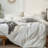 Striped Duvet Cover Set 100% Washed Cotton Linen Like Textured-105229476-105229477