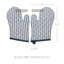 , Ensemble de gants de cuisine rayés bleu VHC Brands