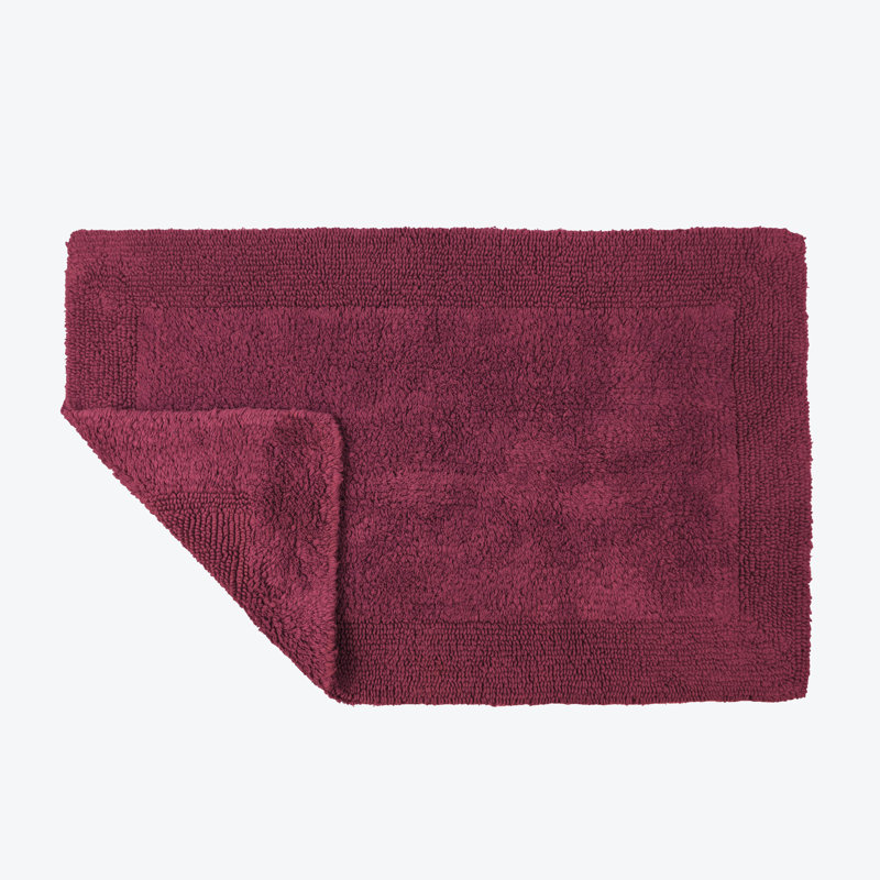 Ruthann Cotton Reversible Bath Mat, Beetroot