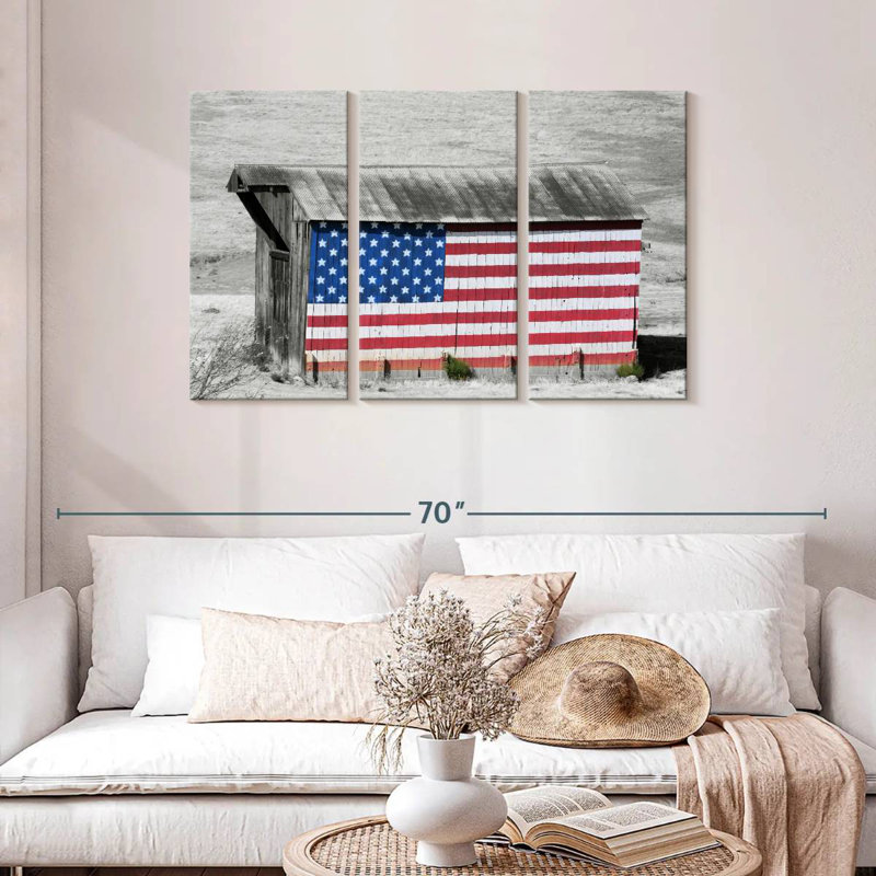 Drapeau américain Borges Barn, H 28 po x l 45 po