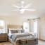 Ventilateur de plafond 42 pouces avec lumière et moteur réversible 6 vitesses CC Cotnrol