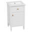 Élégant ensemble de meuble-lavabo intégré avec lavabo en céramique et conception classique pour les salles de bain compactes-480830974