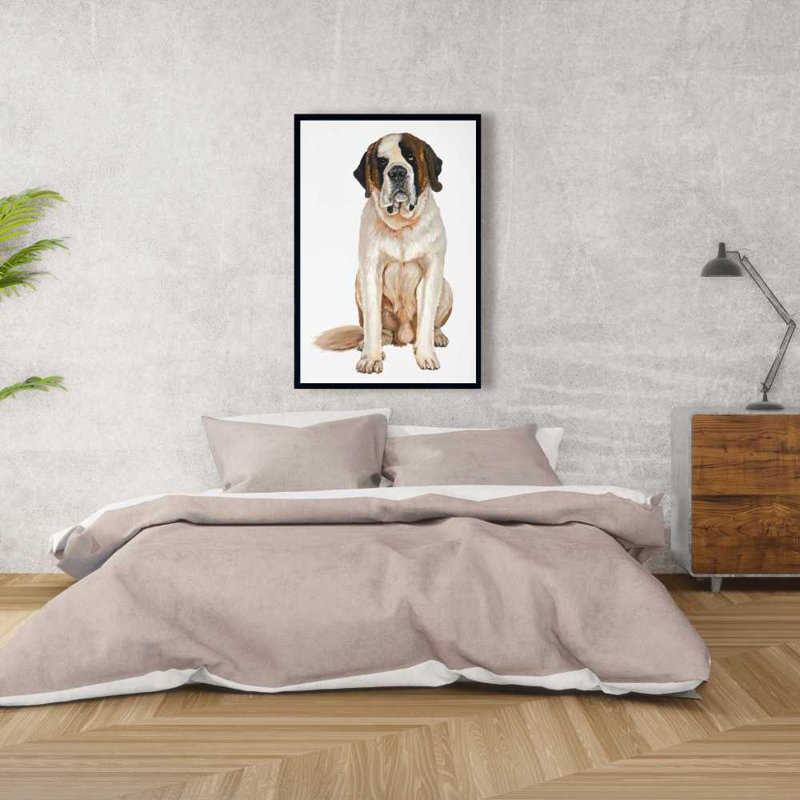 Toile brune Saint-Bernard | Art encadré