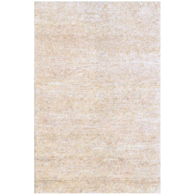 Tapis ivoire noué à la main de haute qualité, Rectangle 4pi x 6 pi